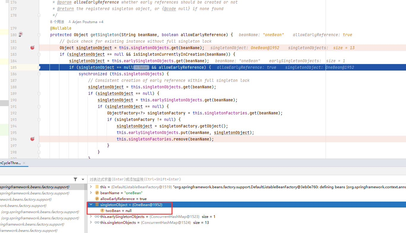 Spring It is possible to fetch an uninitialized Bean when cycling dependencies