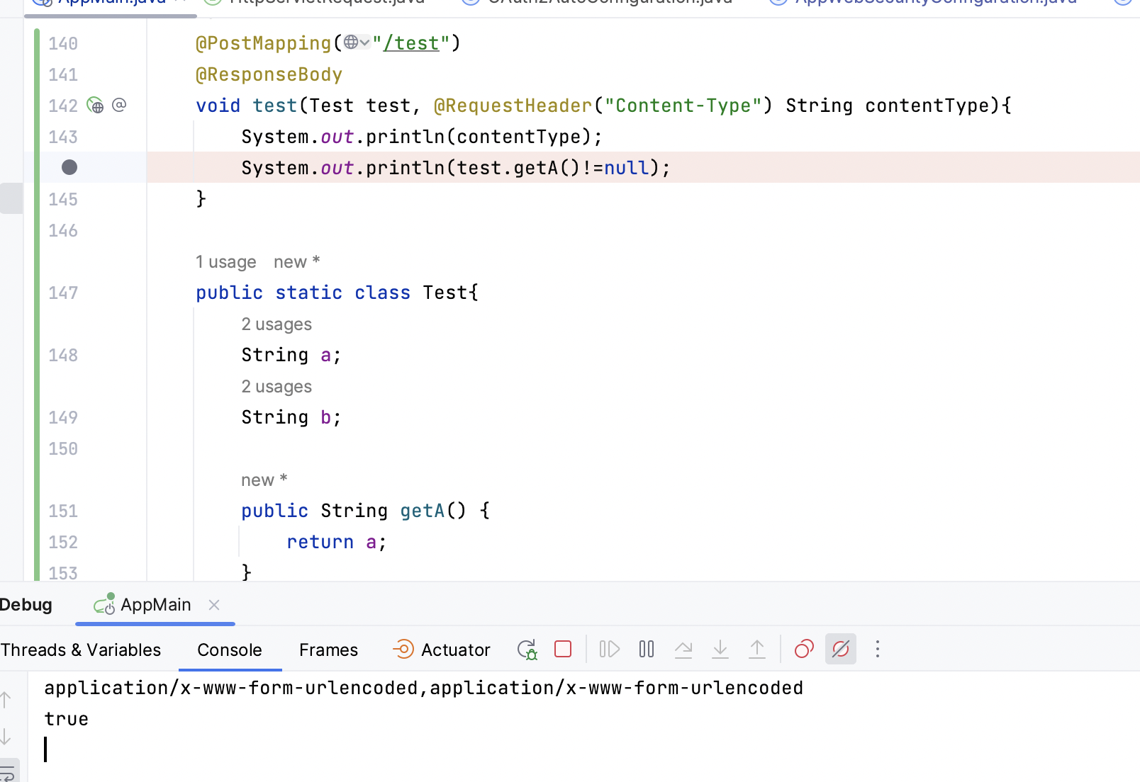 Spring When there are multiple content-type, it cannot be read accurately, resulting in the form data cannot be injected