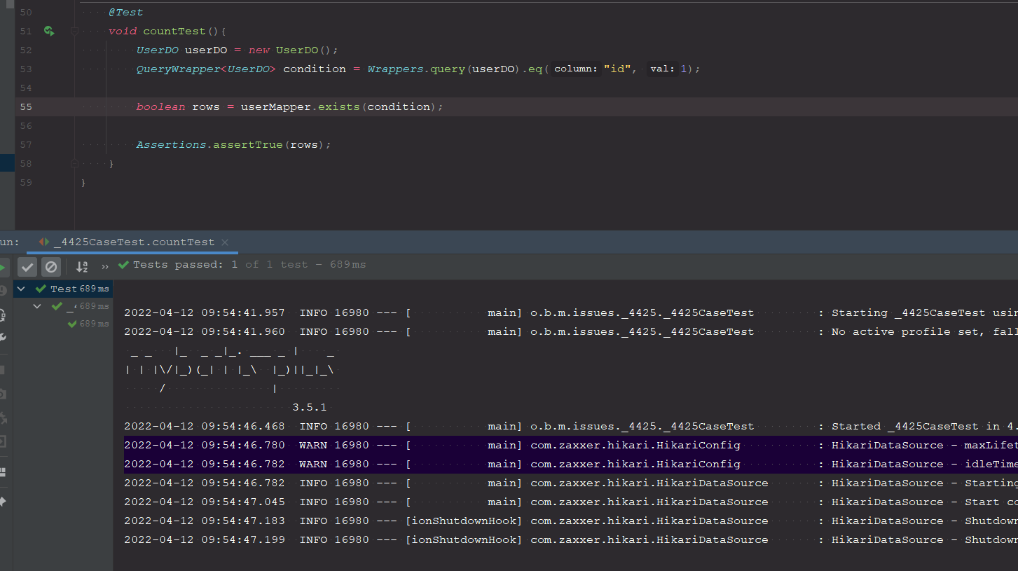 MyBatis-Plus 3.5.1版本selectCount无法正确查到记录