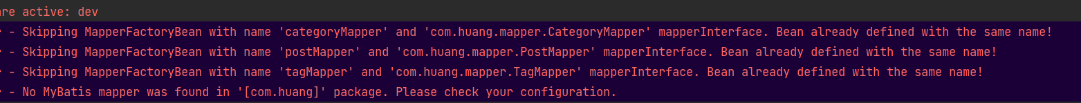 MyBatis-Plus springboot项目启动出现警告现象