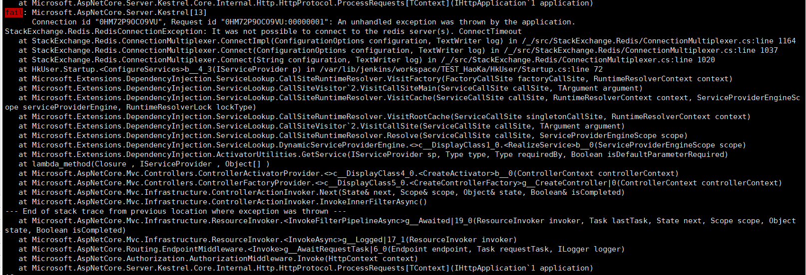 Redis [QUESTION] It was not possible to connect to the redis server(s)  ConnectTimeout