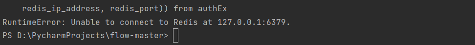 Redis [BUG]Unable to connect to Redis at 127.0.0.1:6379.