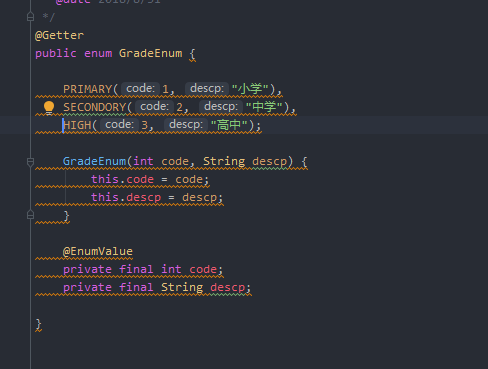 MyBatis-Plus 枚举跟文档说的不匹配，文档说数据库存的是code