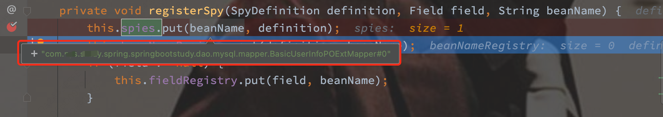 Spring “name” attribute of @SpyBean is not valid