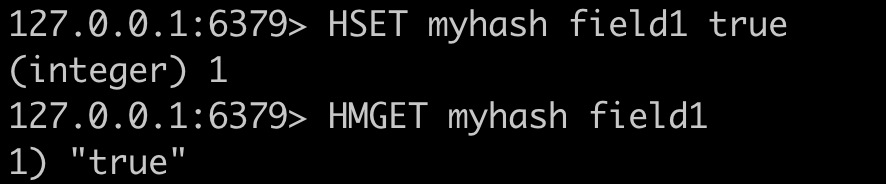 Redis HSET a bool value,but hmget a string