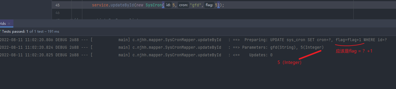 MyBatis-Plus 字段flag上设置了@TableField(update = 