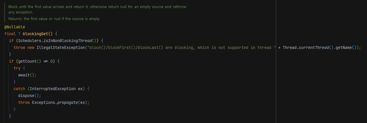 blockingCodeSpringFramwork