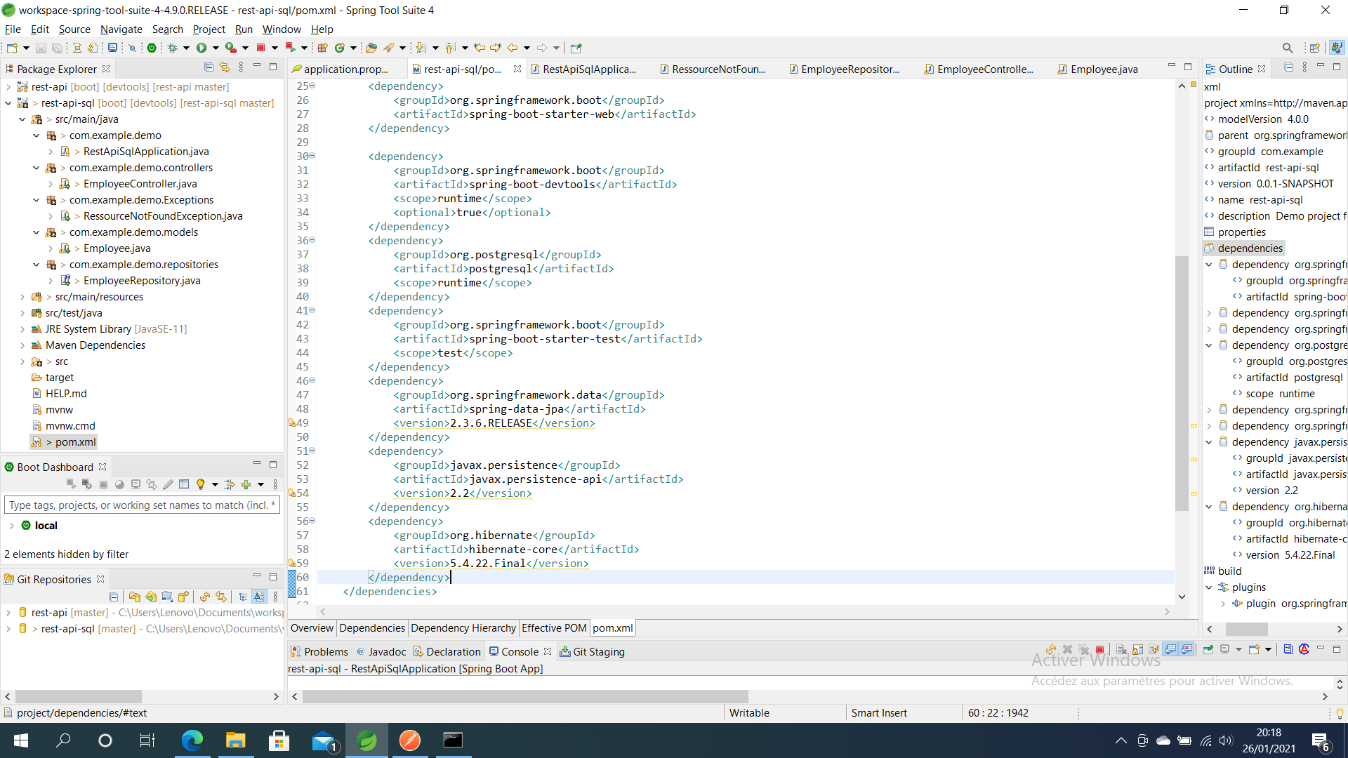 SpringBoot Sql querries not excecuted spring boot data jpa postgres and hibernate
