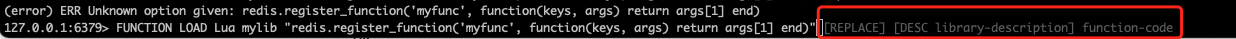 Redis [BUG]can't add replace desc description at the end of function load command in redis 7.0
