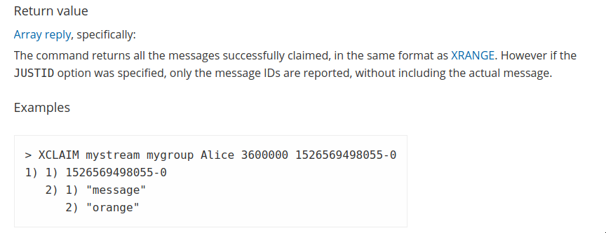 Redis [BUG] xclaim claims the message but returns nil