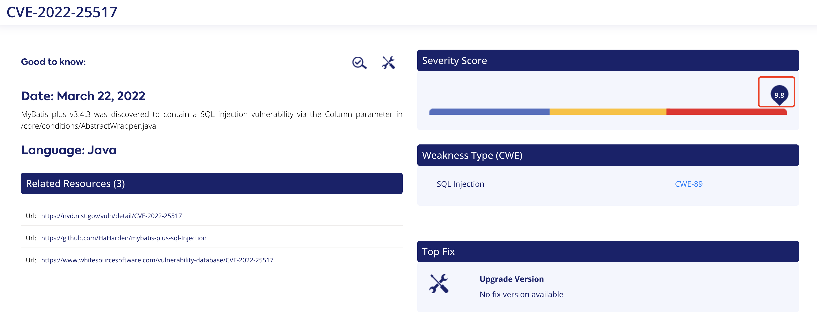 MyBatis-Plus CVE-2022-25517 SQL injection！！！