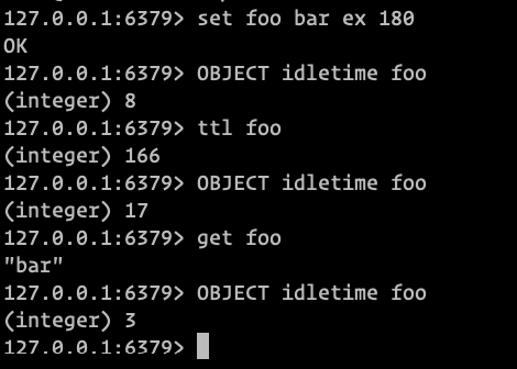 Redis [QUESTION] which commands do not change the object idletime ?