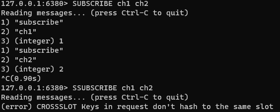 Redis [BUG] SSUBSCRIBE - (Error) CROSSSLOT keys in request don't hash to the same slot