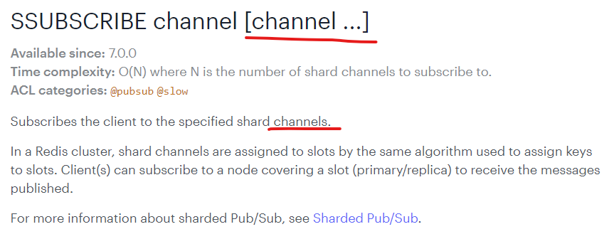 Redis [BUG] SSUBSCRIBE - (Error) CROSSSLOT keys in request don't hash to the same slot