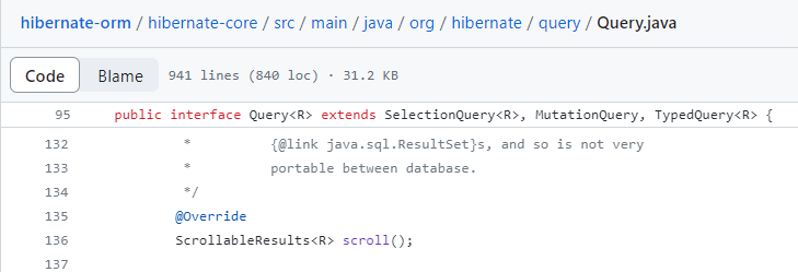 Spring Include Hibernate's Query.scroll() in SharedEntityManagerCreator's queryTerminatingMethods set