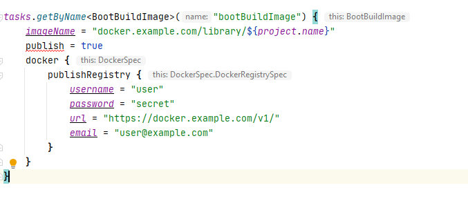SpringBoot I am using  Kotlin  + Spring Boot  Gradle Project ,   Getting error Cannot access 'publish': it is private in 'BootBuildImage'