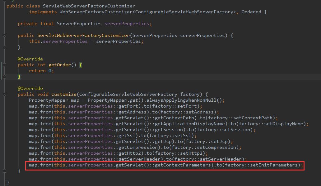 SpringBoot Customizers for WebServerFactory should only apply to auto-configured WebServerFactory bean