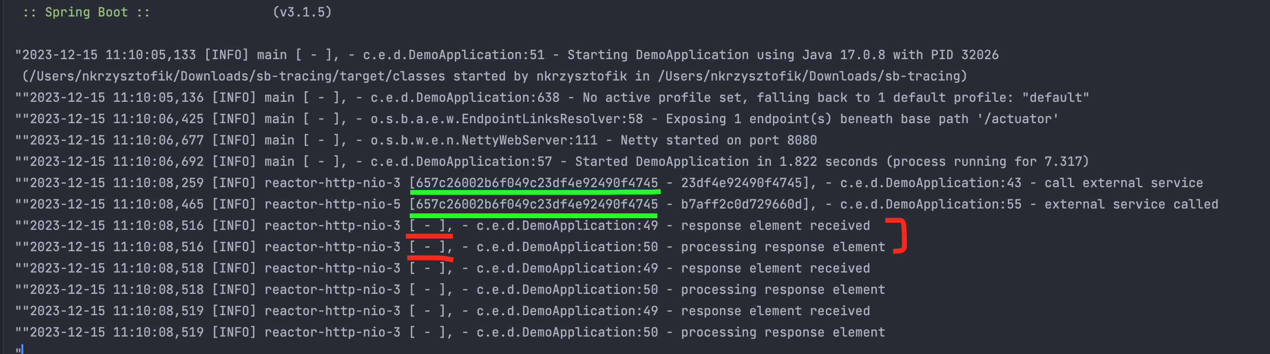 Spring No tracing context when processing ClientResponse body