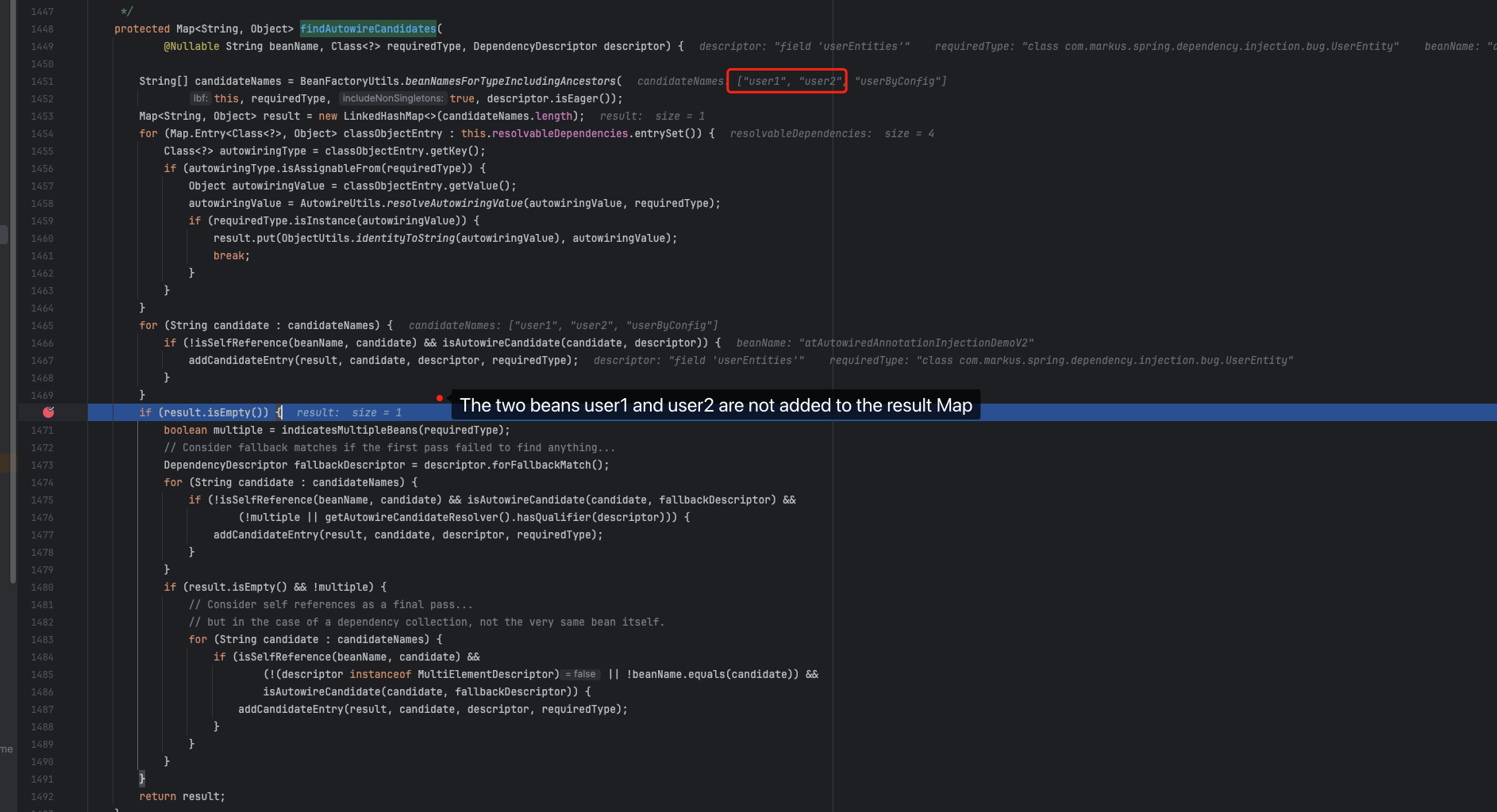 Spring Spring Dependency Injection Bug