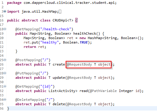 Spring Extending abstract class does not expose parameter annotations