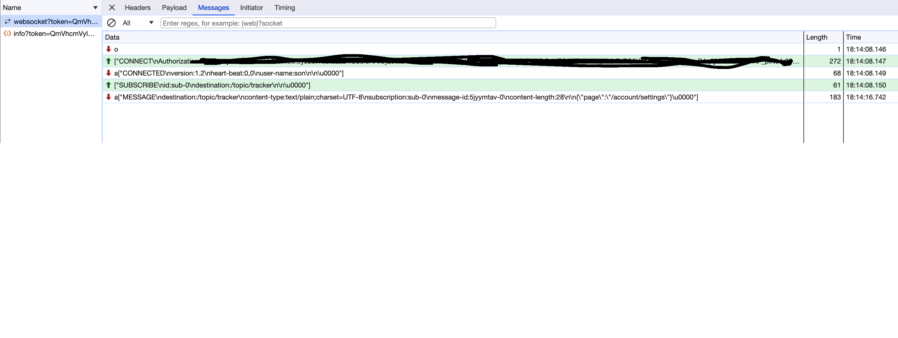 Spring Spring stomp websocket parse CONNECT frame error