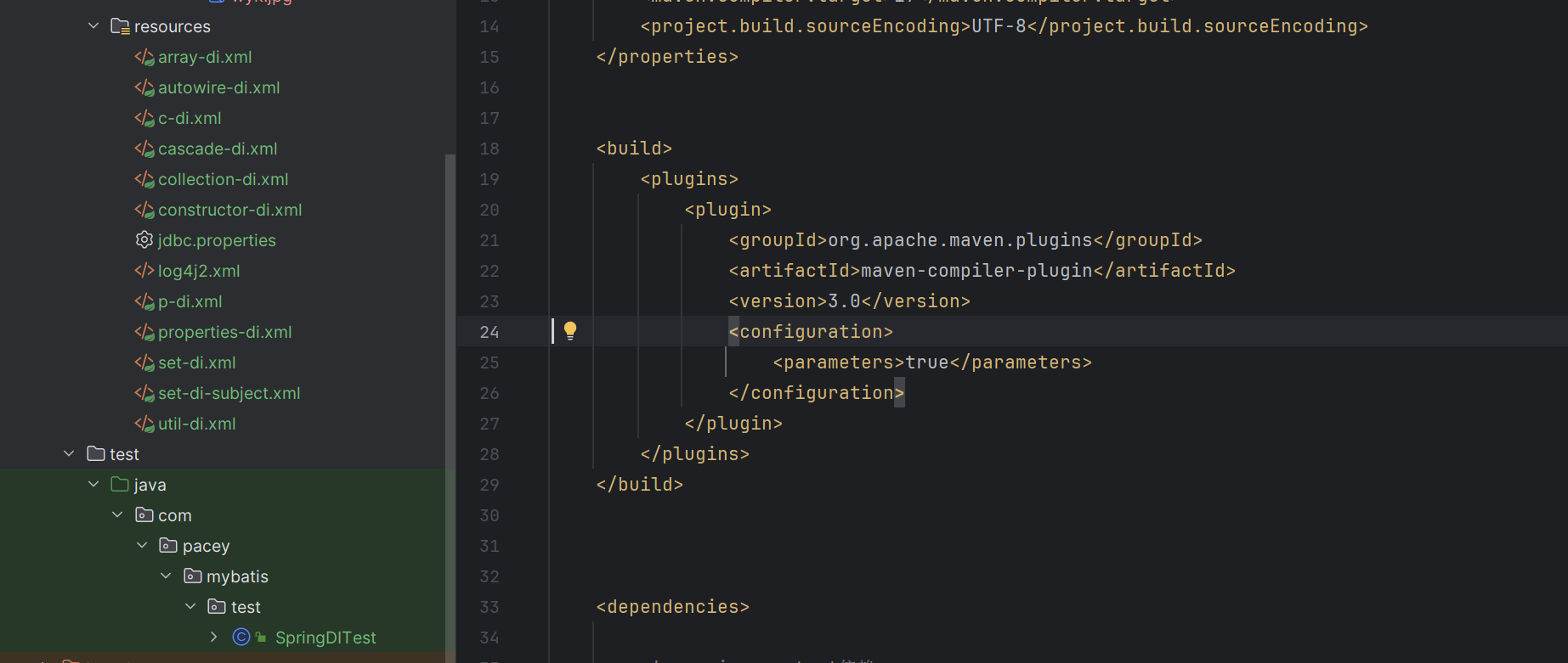 Spring c namespace injection Exception
