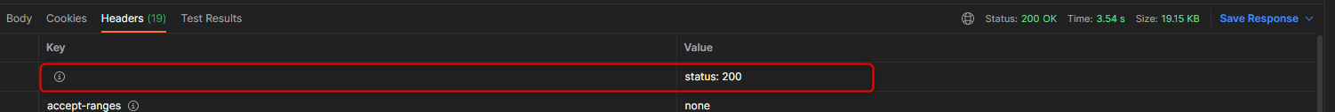 Spring Spring RestClient returns extra empty header with value :status:200