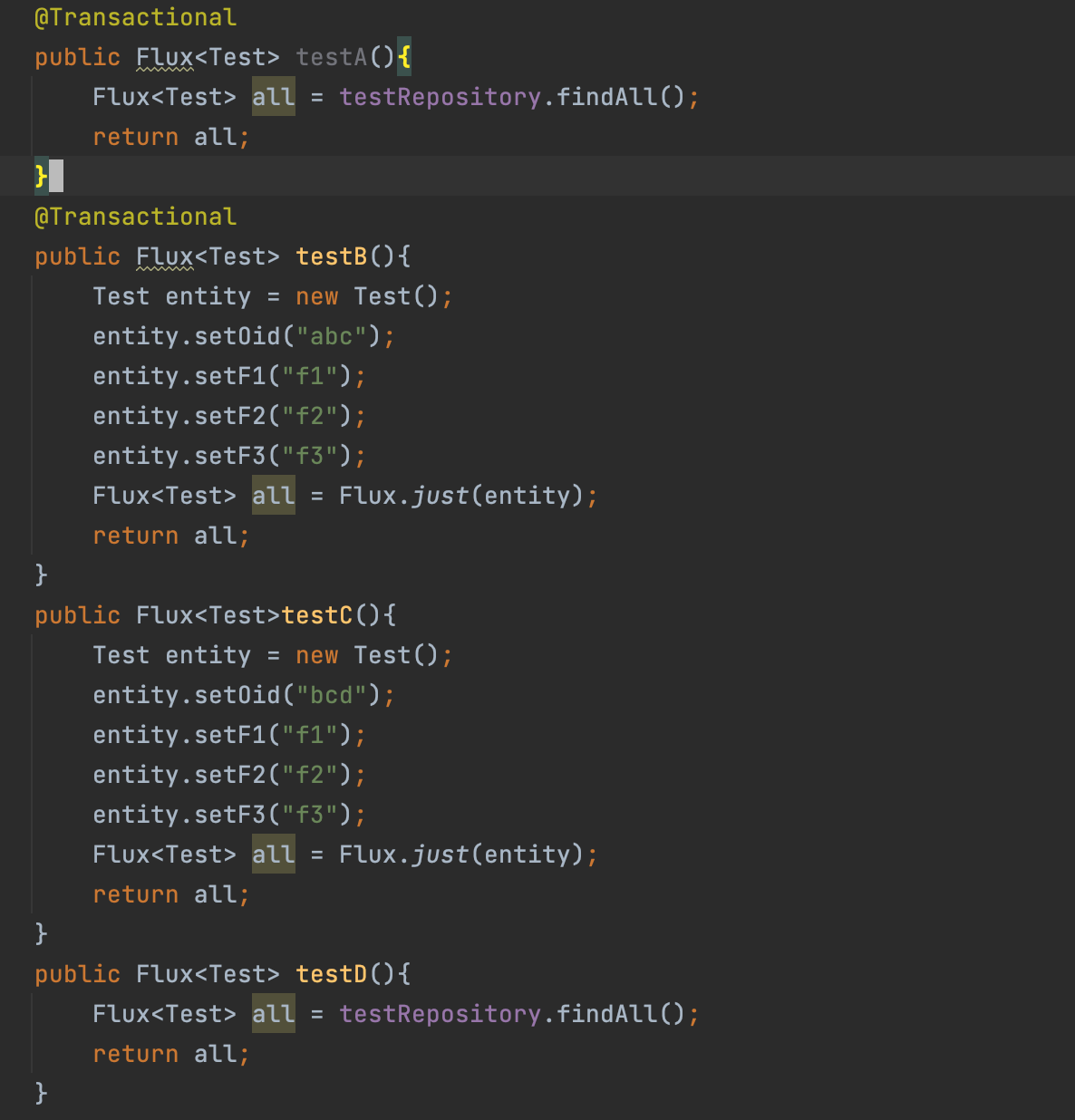 Spring There is an unknown problem with transaction support for reactive projects