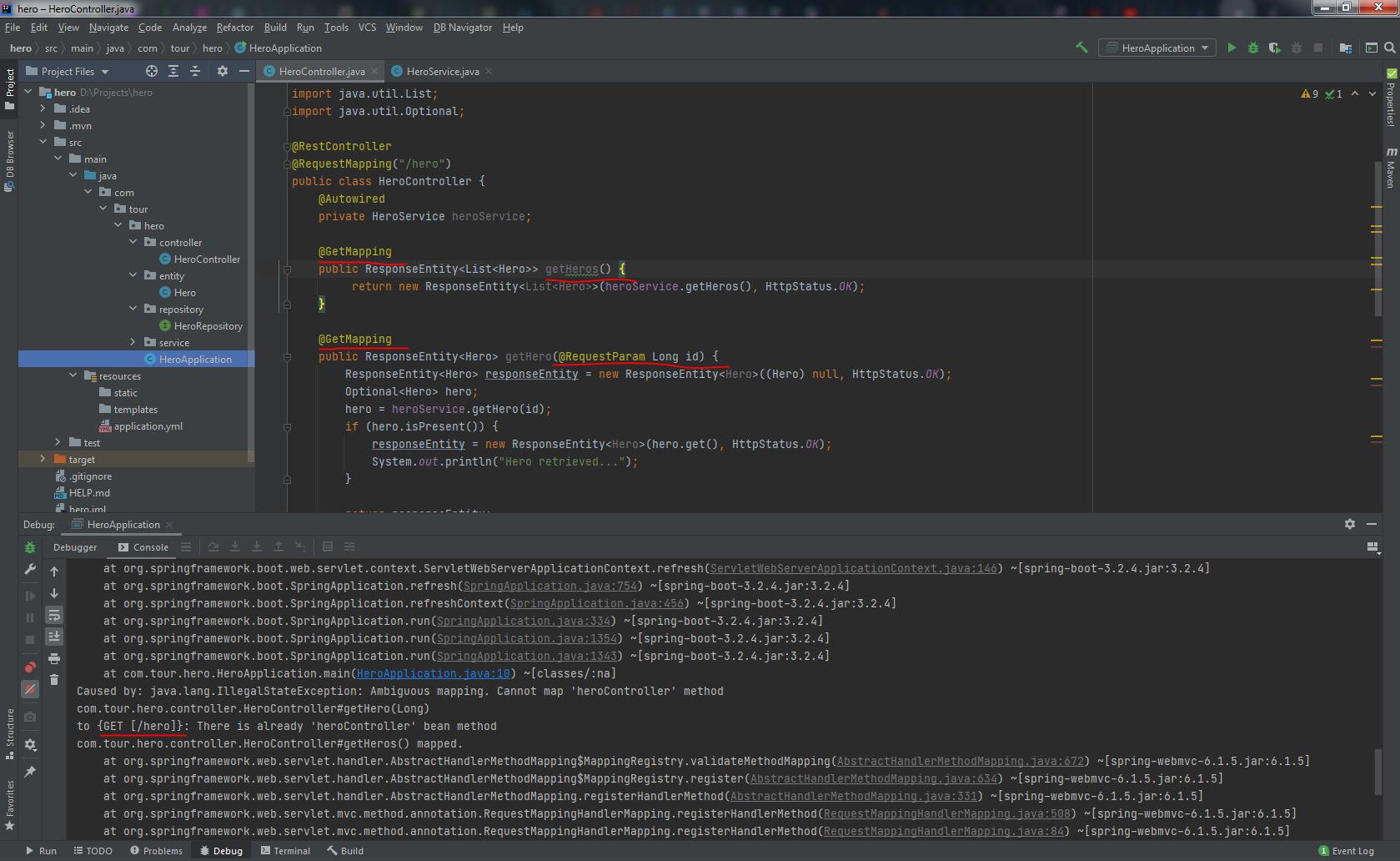 SpringBoot Two different GET methods in the same controller with different parameters