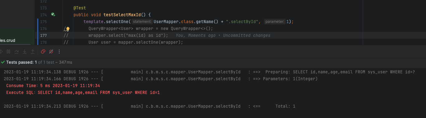 MyBatis-Plus SqlSessionTemplate无法调用selectById的问题