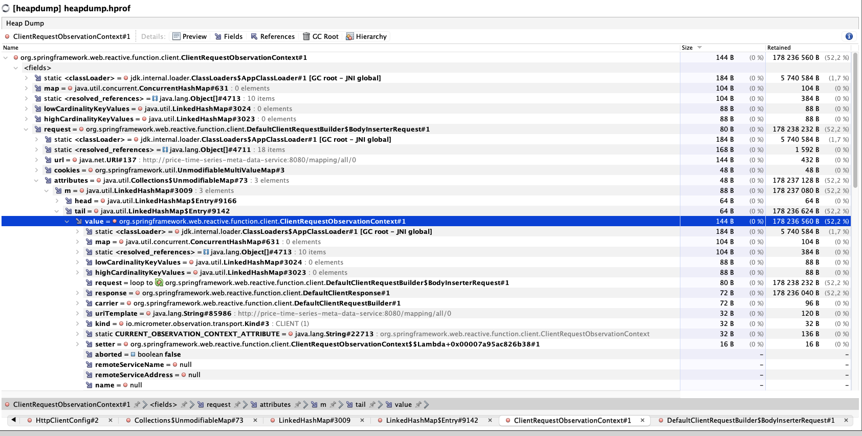 Heap dump