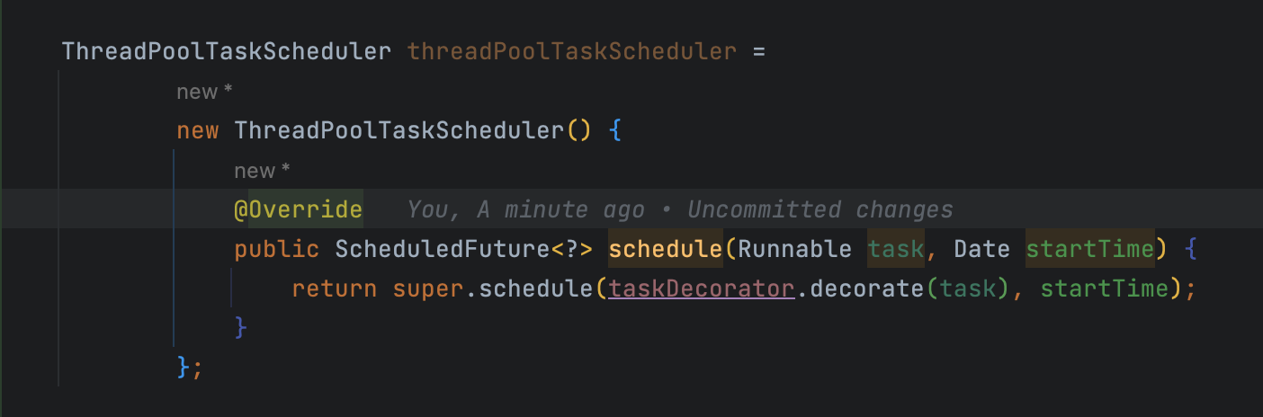 Spring TaskScheduler does not work with TaskDecorator