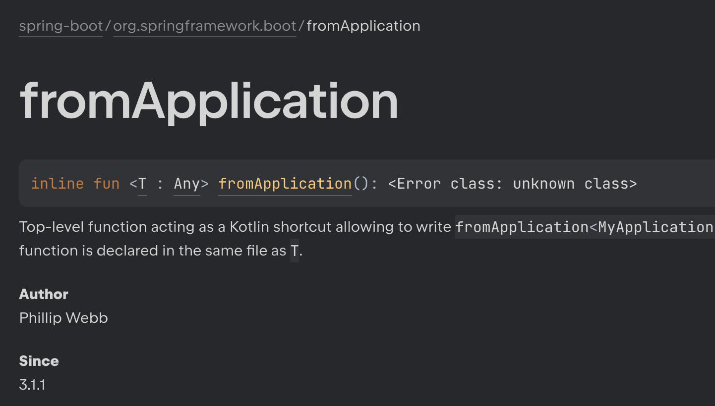 SpringBoot Missing classes in Kotlin API documentation