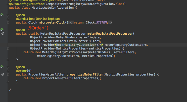 SpringBoot MeterRegistryPostProcessor does not work when Instantiated MeterRegistry