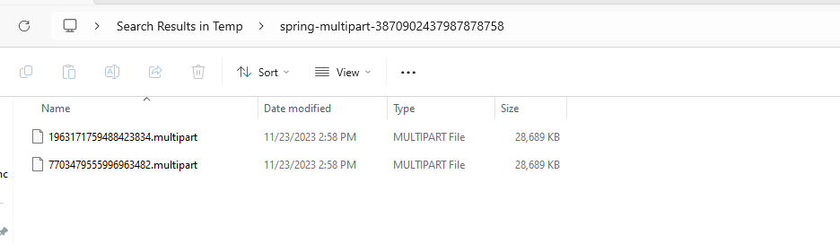 Spring WebFlux temporary file not always deleted with parallel uploads.