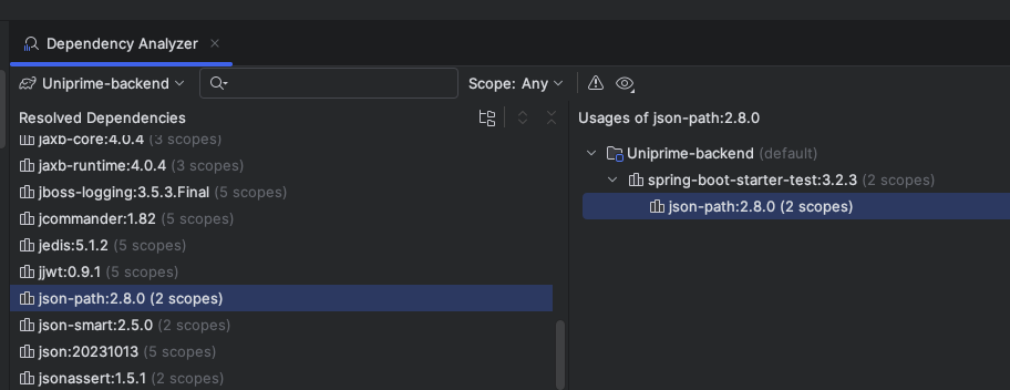 Spring [Question] json-path still in version 2.8.0 with vulnerabilities while  spring-boot-starter-test is requiring the 2.9.0