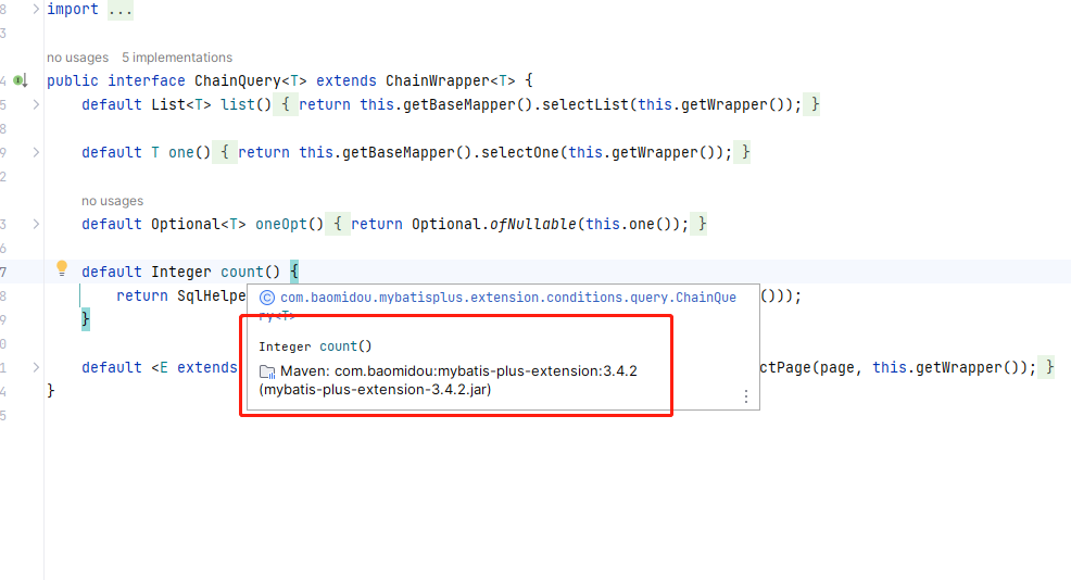 MyBatis-Plus v3.4.3.2版本开始LambdaQueryChainWrapper.count()报错！！！