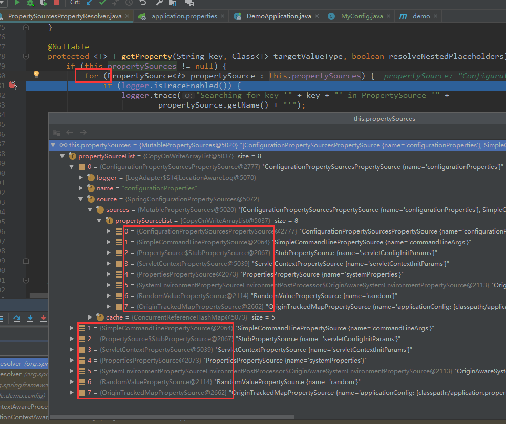 SpringBoot Short circuit checking of source already covered by ConfigurationPropertySources
