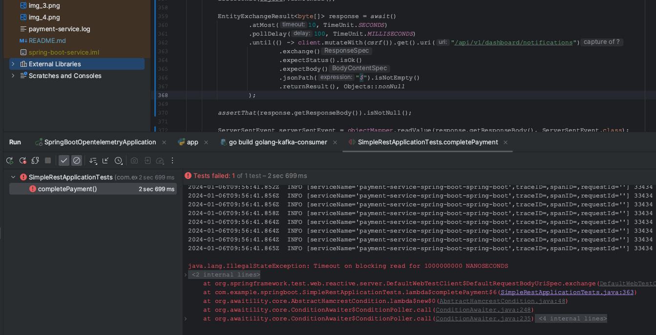 Spring WebTestClient gets stuck on exchange when asserting infinite flux