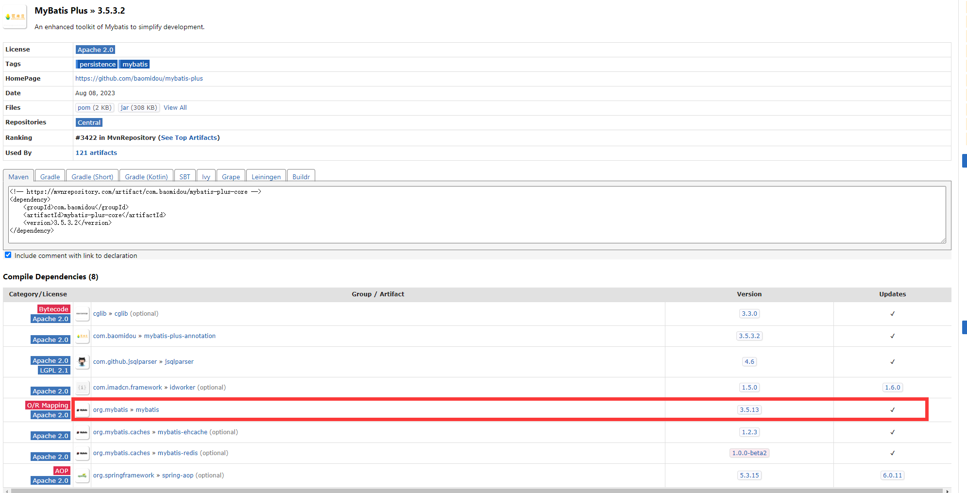 MyBatis-Plus 3.5.3.2  mybatis-plus-boot-starter springboot 启动失败