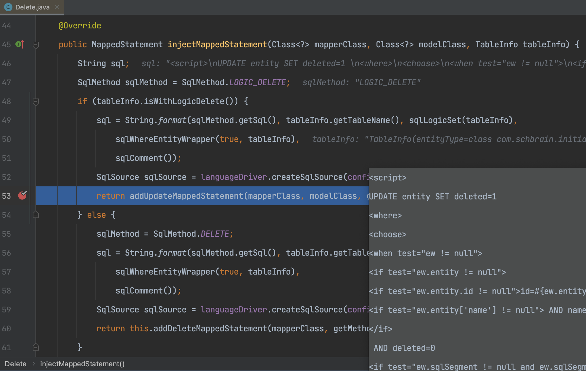 MyBatis-Plus 逻辑删除行为未对齐