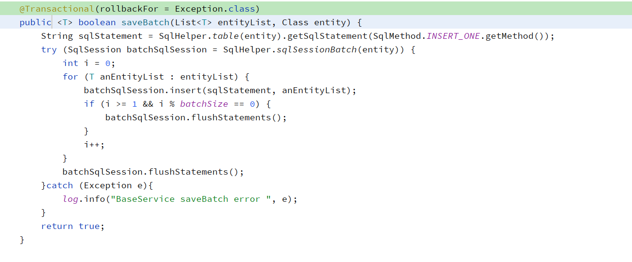 MyBatis-Plus 使用SqlHelper.sqlSession 执行更新造成连接池无法释放