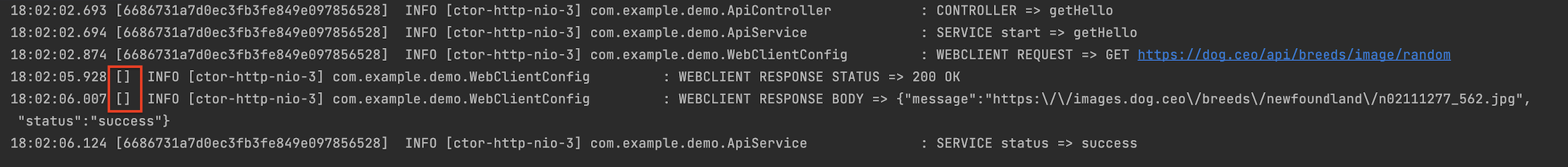 Spring traceId not being logged inside of ExchangeFilterFunction.ofResponseProcessor