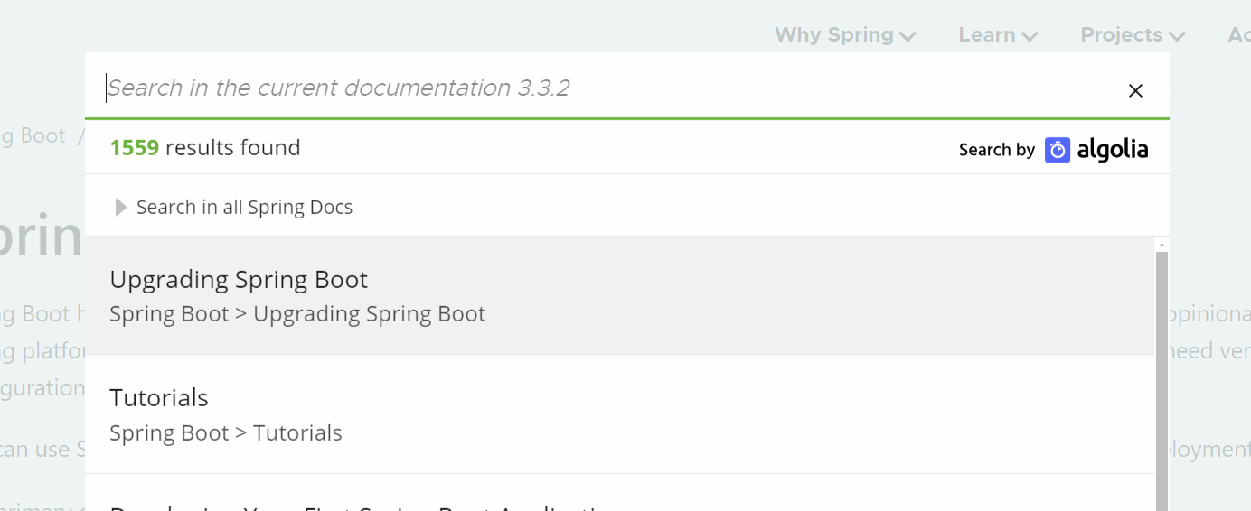 SpringBoot Broken documentation links