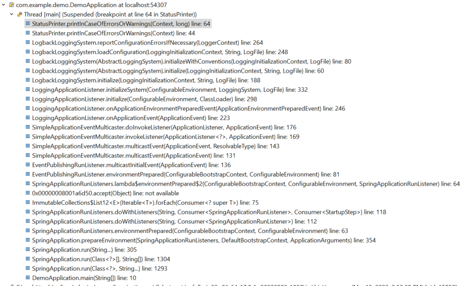 SpringBoot Unwanted Logback status messages are sometimes logged during startup