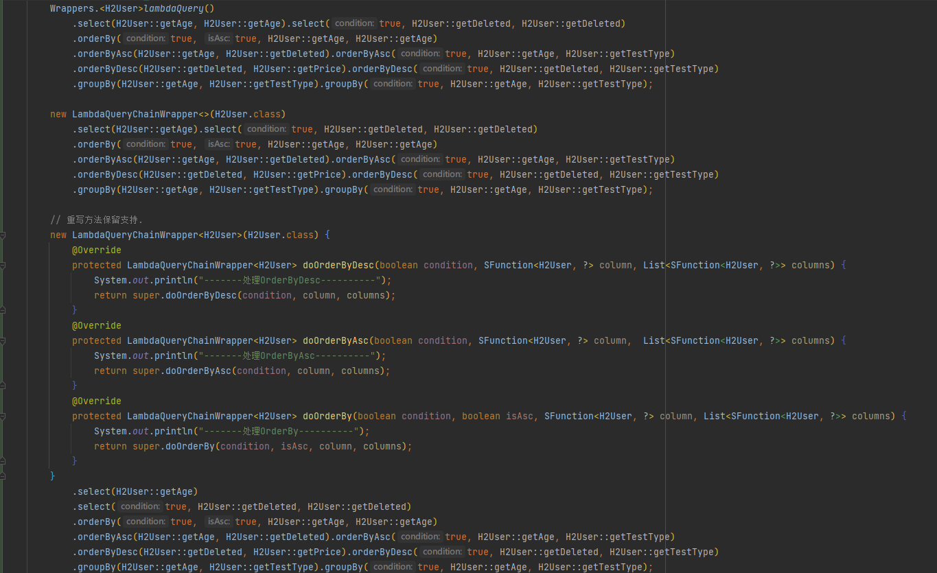 MyBatis-Plus Unchecked generics array creation for varargs parameter 