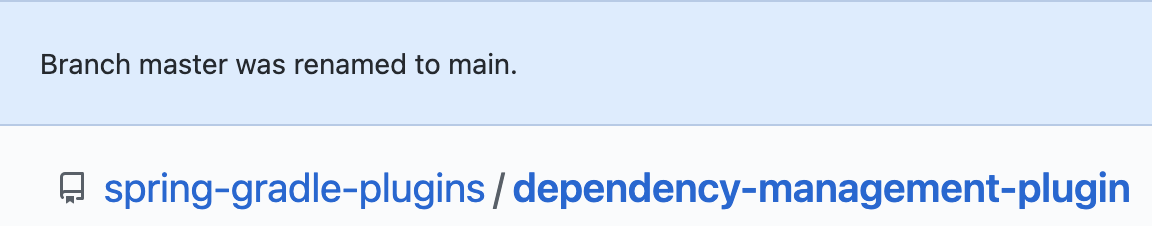 SpringBoot Adjust to main branch in docs