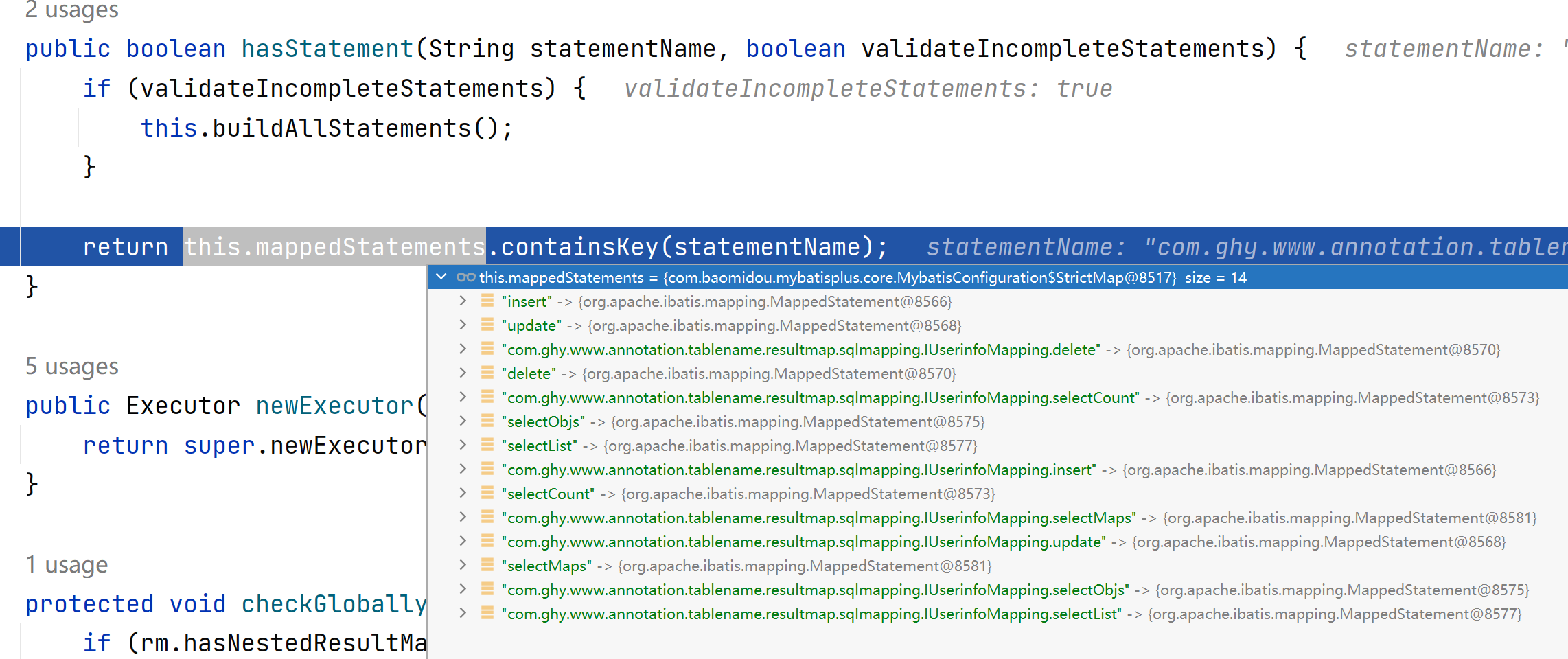 MyBatis-Plus mappedStatements中不包含selectById方法吗？
