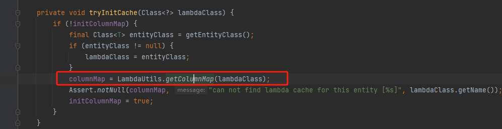 MyBatis-Plus mybatisplus使用LambdaQueryWrapper类构建条件，报错can not find lambda cache for this entity 