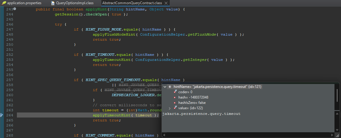 SpringBoot Spring Data query timeout
